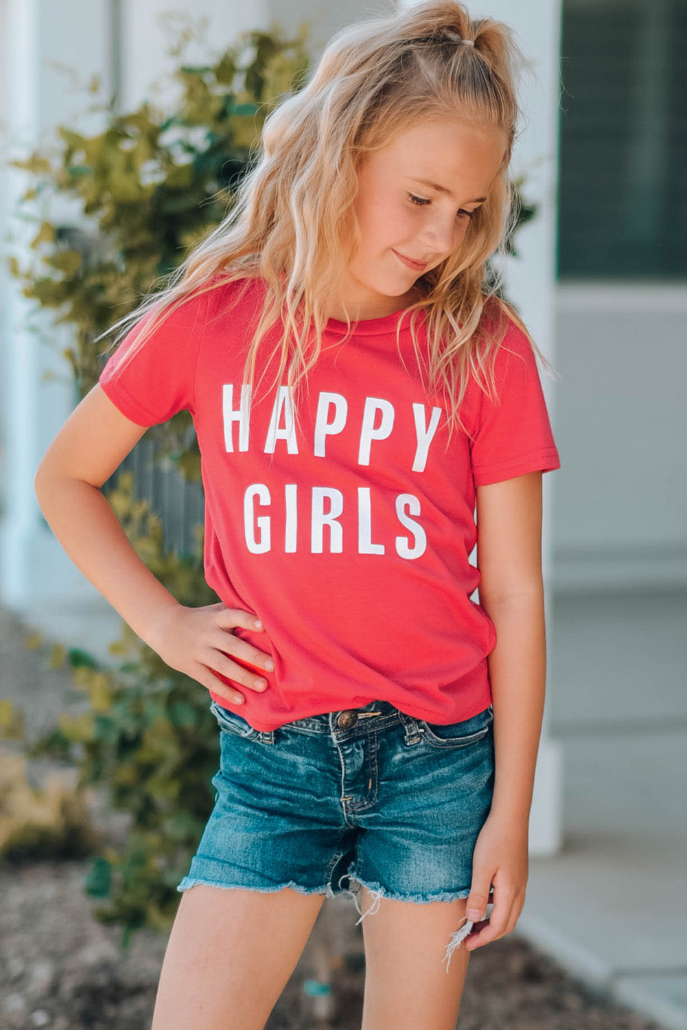 Girls Letter Graphic Short Sleeve T-Shirt - Premium Youth Tee -  Follower Of Faith Apparel Ship From Overseas, SYNZ Shop our Christian T-Shirts & Apparel