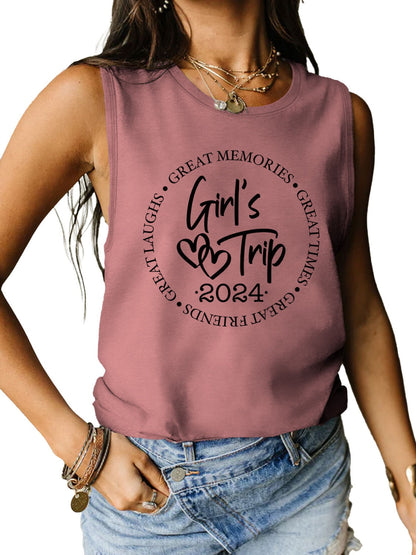 Girls Trip 2024 Ladies Tank Top - Premium Ladies Tank Top -  Follower Of Faith Apparel Girls night apparel, Girls night tank top, Girls trip 2024, Girls weekend getaway tank top, ladies tank top, Ladies Tank Tops, Matching girls trip tank top, S.J.F.S, Ship From Overseas, womens apparel, Womens tank top Shop our Christian T-Shirts & Apparel