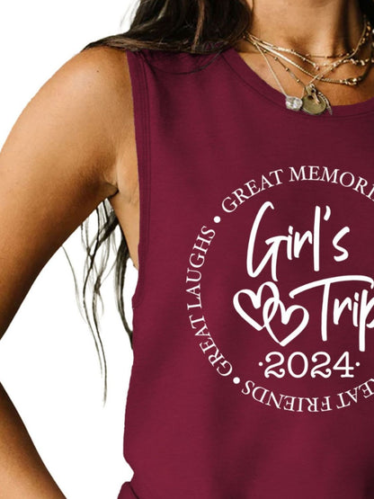 Girls Trip 2024 Ladies Tank Top - Premium Ladies Tank Top -  Follower Of Faith Apparel Girls night apparel, Girls night tank top, Girls trip 2024, Girls weekend getaway tank top, ladies tank top, Ladies Tank Tops, Matching girls trip tank top, S.J.F.S, Ship From Overseas, womens apparel, Womens tank top Shop our Christian T-Shirts & Apparel