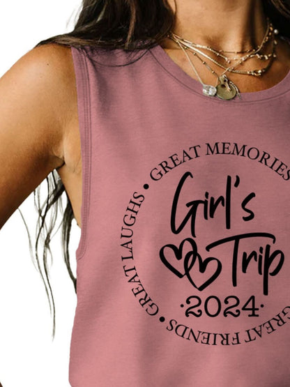 Girls Trip 2024 Ladies Tank Top - Premium Ladies Tank Top -  Follower Of Faith Apparel Girls night apparel, Girls night tank top, Girls trip 2024, Girls weekend getaway tank top, ladies tank top, Ladies Tank Tops, Matching girls trip tank top, S.J.F.S, Ship From Overseas, womens apparel, Womens tank top Shop our Christian T-Shirts & Apparel