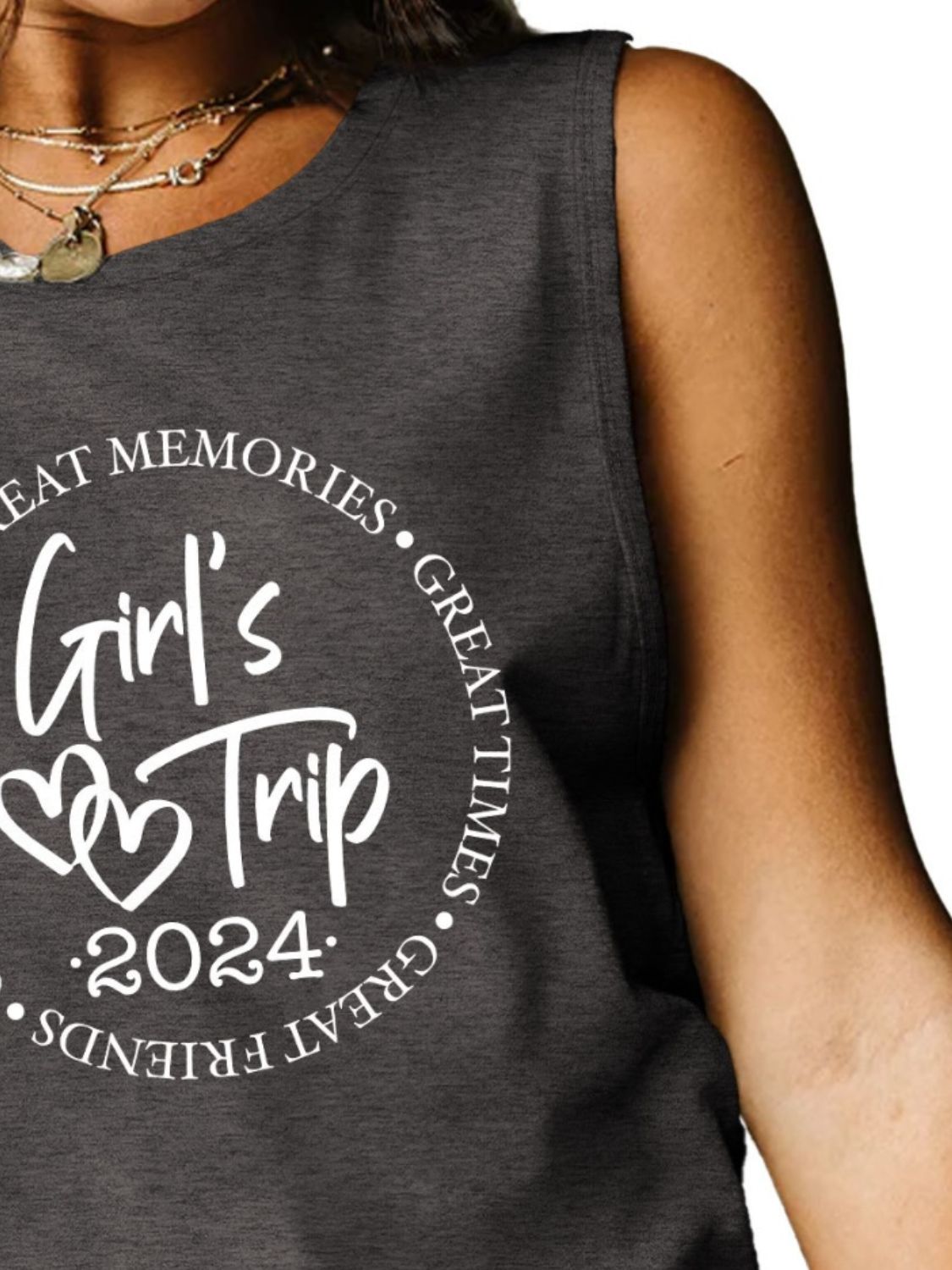 Girls Trip 2024 Ladies Tank Top - Premium Ladies Tank Top -  Follower Of Faith Apparel Girls night apparel, Girls night tank top, Girls trip 2024, Girls weekend getaway tank top, ladies tank top, Ladies Tank Tops, Matching girls trip tank top, S.J.F.S, Ship From Overseas, womens apparel, Womens tank top Shop our Christian T-Shirts & Apparel