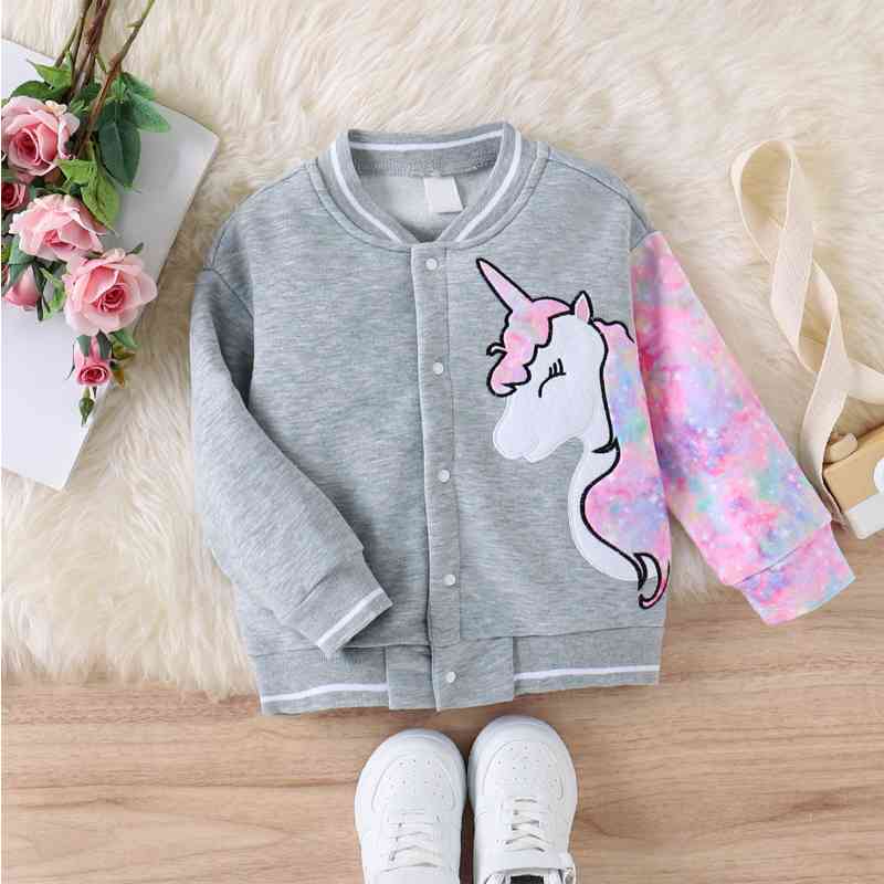 Girls Unicorn Long Sleeve Jacket (sizes 4T to Girls 7) - Premium Kids Sets -  Follower Of Faith Apparel D.Y.X, Girls unicorn jacket, Ship From Overseas, Toddler, Toddler apparel, toddler clothing, toddler girl, Toddler jacket, Toddlers, toddlers clothes, Unicorn Shop our Christian T-Shirts & Apparel