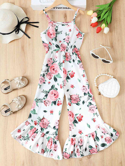 Girls Youth Floral Spaghetti Strap Flare Leg Jumpsuit (size 8-11) - Premium Kids Sets -  Follower Of Faith Apparel Christian apparel for youth kids, Girls jumpsuits, Girls rompers, Girls set, Kids romper, Kids sets, M.B, Ship From Overseas, youth, Youth faith apparel, Youth jumpsuits Shop our Christian T-Shirts & Apparel