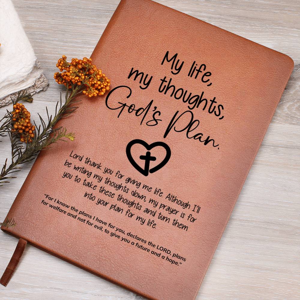 God's Plan Journal - Premium Christian Journal -  Follower Of Faith ApparelChristian journal, Christian Leather Journal, Journals, Journals & Notebooks Shop our Christian T-Shirts & Apparel