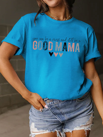 Good Mama Ladies T-Shirt - Premium Ladies T-Shirt -  Follower Of Faith Apparel boy mom tees, Girl mom tees, ladies Short sleeve, ladies Short Sleeve t shirt, ladies Short Sleeve tee, mom tees, new arrival, new arrivals, S.J.F.S, Sale, Ship From Overseas Shop our Christian T-Shirts & Apparel