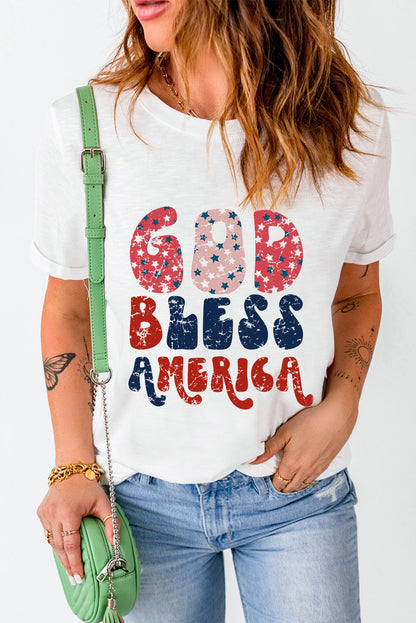 Gos Bless America Retro Ladies T-Shirt - Premium Ladies T-Shirt -  Follower Of Faith Apparel American flag, Fourth of July, Fourth of July tees, God bless America t shirt, Ladies retro god bless america t shirt, new arrival, new arrivals, Sale, Ship From Overseas, SYNZ, womens apparel, Womens summer tops Shop our Christian T-Shirts & Apparel