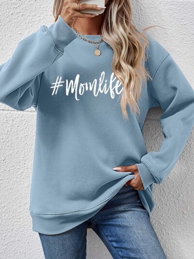 Graphic #MomLife Round Neck Ladies Sweatshirt - Premium Sweatshirt -  Follower Of Faith Apparel Changeable, green, Ladies sweatshirt, Ladies sweatshirts, Mom life, Momlife, new, new arrival, new arrivals, Ship From Overseas Shop our Christian T-Shirts & Apparel