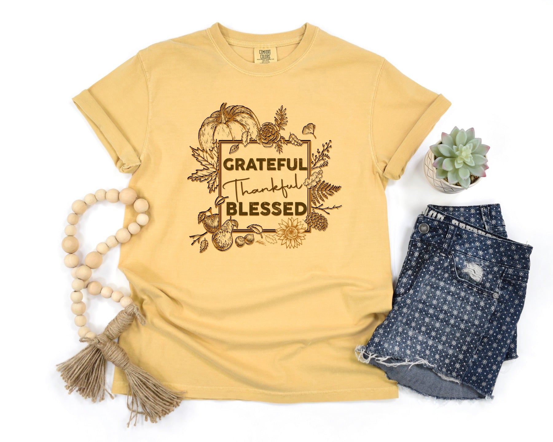 Grateful Thankful Blessed Vintage Ladies T-Shirt - Premium Ladies T-Shirt -  Follower Of Faith Apparel Blessed vintage t shirt, Christian fall tshirts, Cotton, Crew neck, DTG, Faith tees for fall season, fall, Fall t shirts for women, Grateful thankful blessed tee, ladies short sleeve, Ladies vintage blessed apparel, new, Oversized, Seasonal Picks, T-shirts, Unisex, Vintage apparel, vintage style Faith t shirts, vintage tees, Women's Clothing Shop our Christian T-Shirts & Apparel