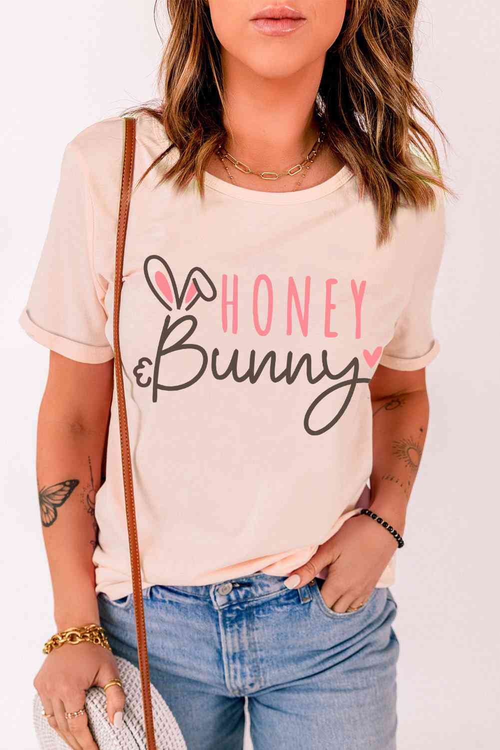 HONEY BUNNY Easter Ladies T-Shirt - Follower Of Faith Apparel