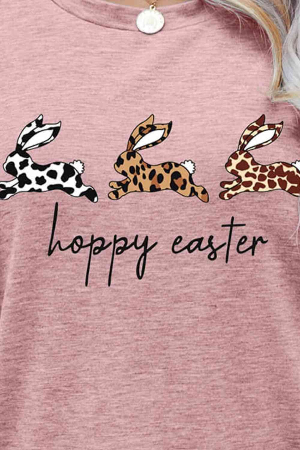 HOPPY EASTER Bunny Ladies T-Shirt - Follower Of Faith Apparel