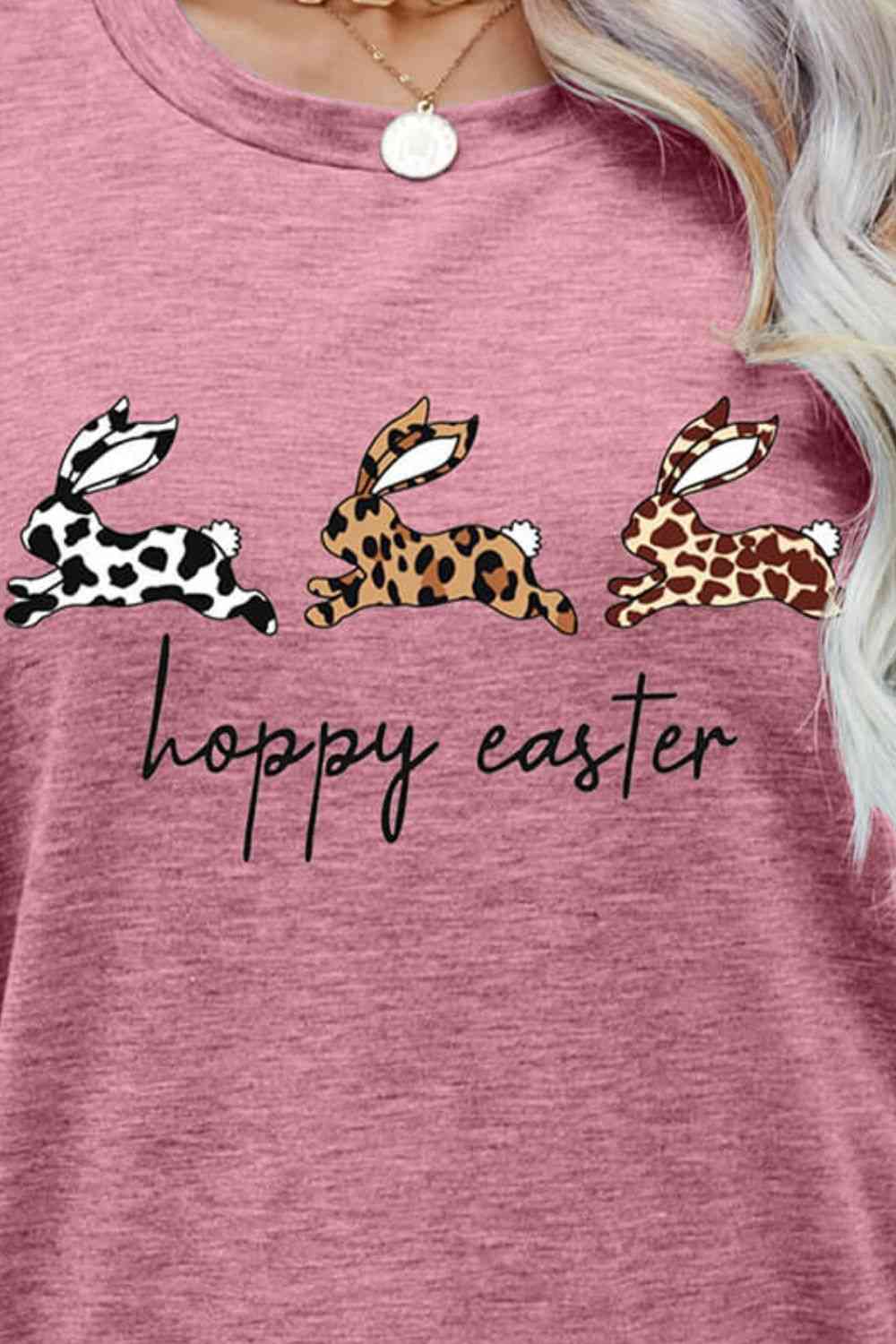 HOPPY EASTER Bunny Ladies T-Shirt - Follower Of Faith Apparel