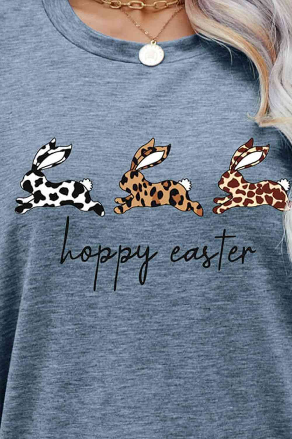 HOPPY EASTER Bunny Ladies T-Shirt - Follower Of Faith Apparel