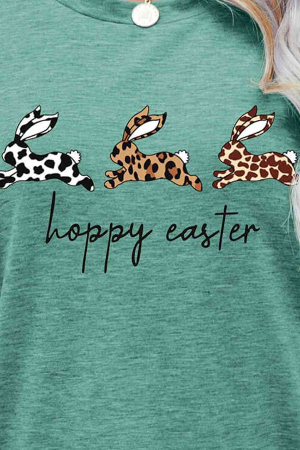 HOPPY EASTER Bunny Ladies T-Shirt - Follower Of Faith Apparel