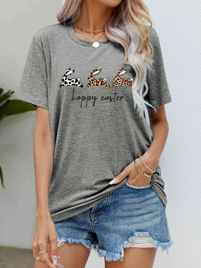 HOPPY EASTER Bunny Ladies T-Shirt - Follower Of Faith Apparel