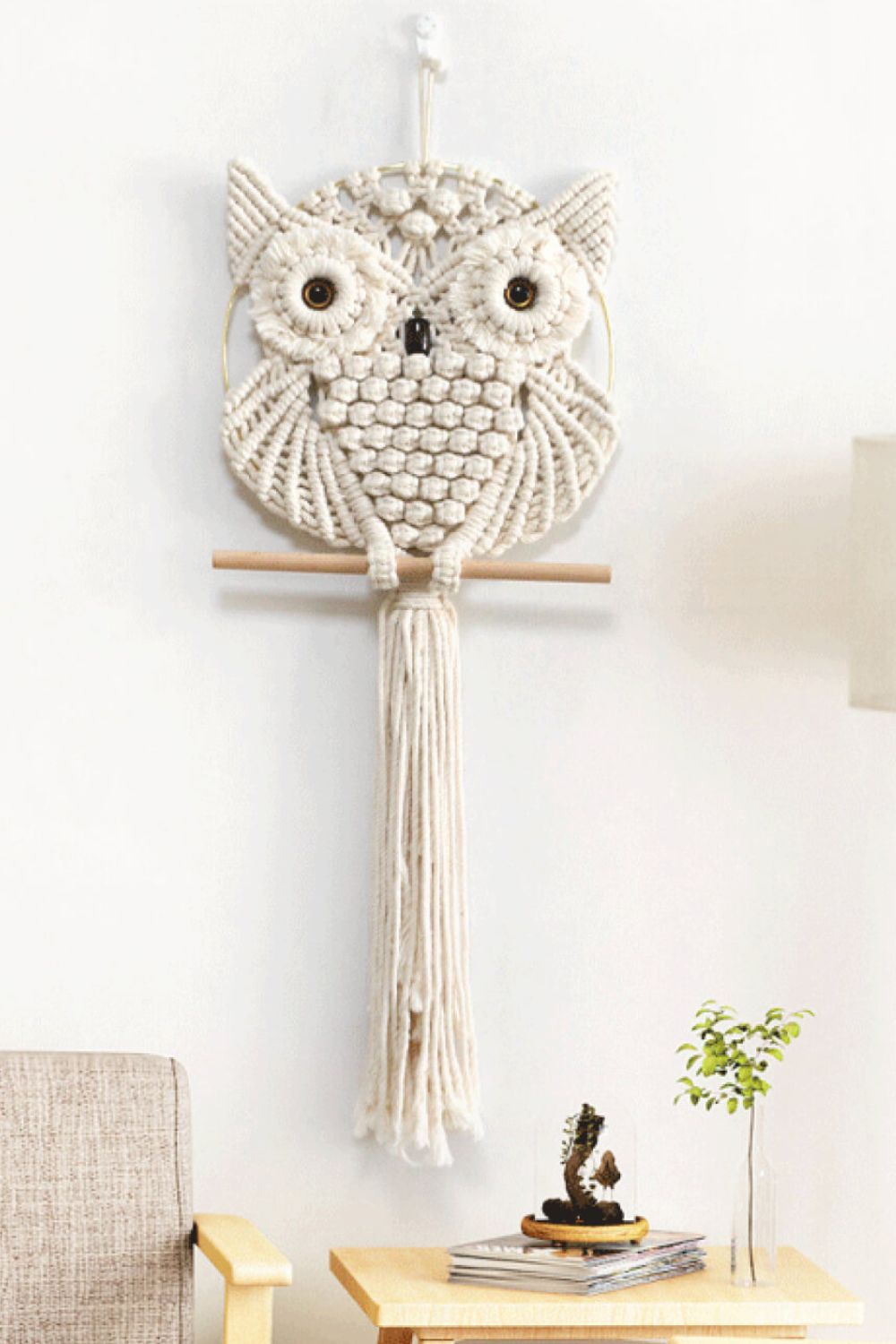 Hand-Woven Owl Macrame Wall Hanging - Premium Home Decor -  Follower Of Faith Apparel Bohemian decor, Bohemian owl wall decor, boho, Boho home decor, Boho owl decor, Boho style, Boho wall decor, FFan, Home decor, Macrame owl wall hanging, new, new arrival, new arrivals, Sale, Ship From Overseas, Wall home decor Shop our Christian T-Shirts & Apparel