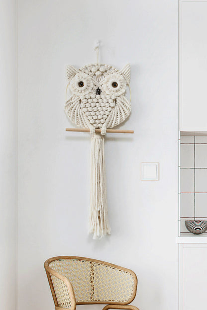 Hand-Woven Owl Macrame Wall Hanging - Premium Home Decor -  Follower Of Faith Apparel Bohemian decor, Bohemian owl wall decor, boho, Boho home decor, Boho owl decor, Boho style, Boho wall decor, FFan, Home decor, Macrame owl wall hanging, new, new arrival, new arrivals, Sale, Ship From Overseas, Wall home decor Shop our Christian T-Shirts & Apparel