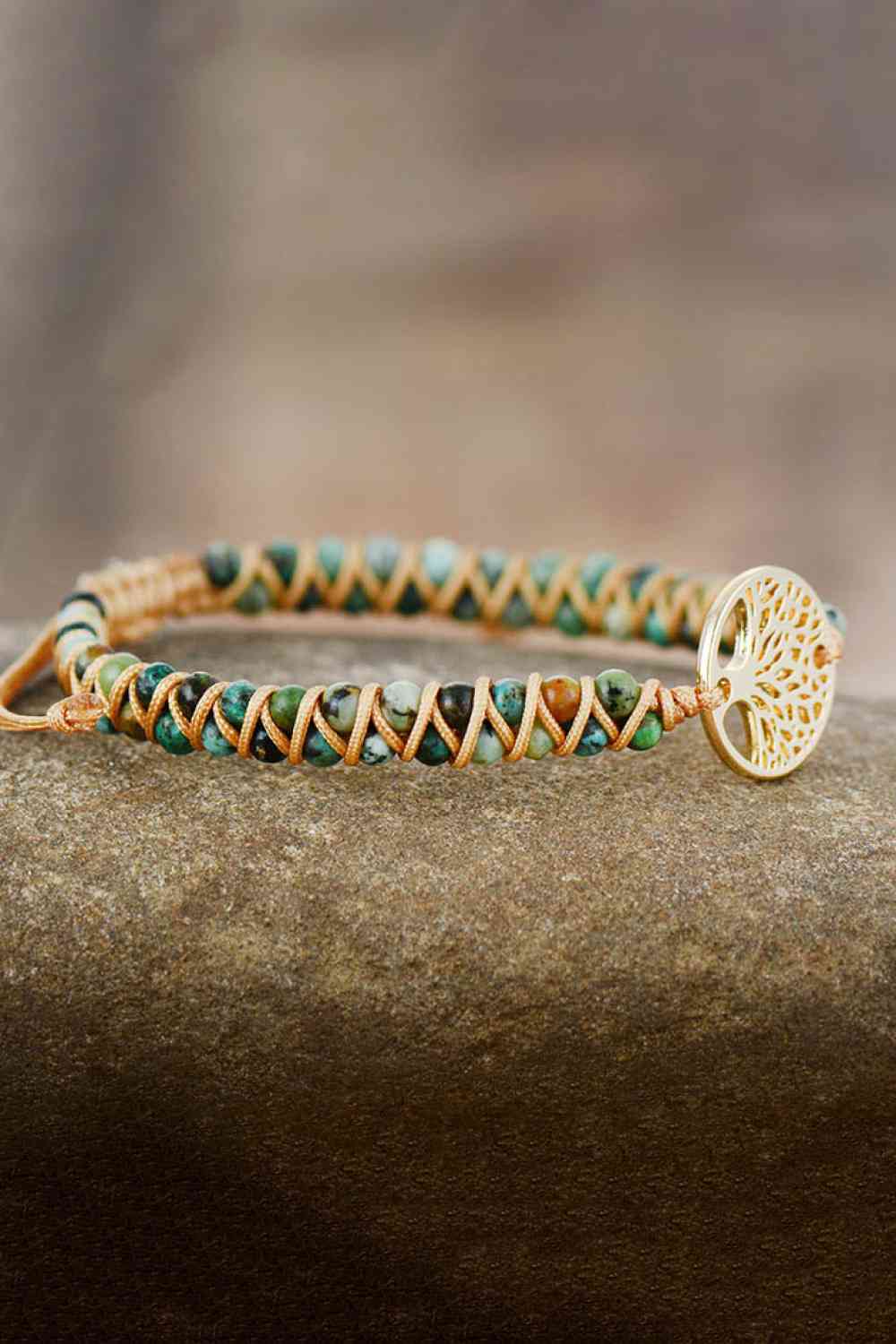 Handmade Tree Shape Beaded Copper Bracelet - Premium bracelet -  Follower Of Faith Apparel Accessories, Christian bracelet, Christian jewelry, L.Z., Ship From Overseas, stone rope bracelet, tree shaped beaded bracelet Shop our Christian T-Shirts & Apparel