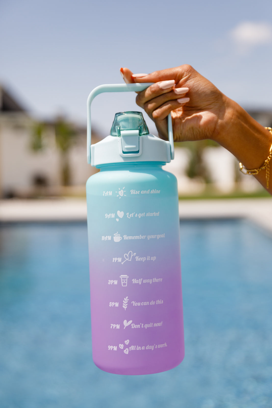 Happy Hydrations Water Bottles Green - Premium Health & Beauty -  Follower Of Faith Apparel 5-29-2023, A23, Accessories, Health & Beauty, Indoor, LaborDay23, Lifestyle, OS, Outdoor, Restocks, SB58 Shop our Christian T-Shirts & Apparel