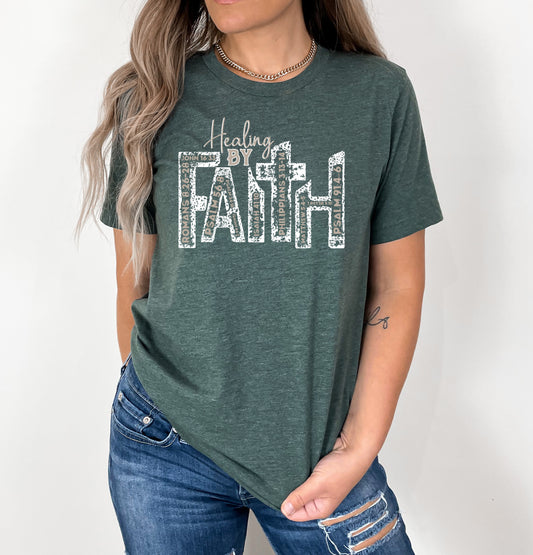 Healing By Faith Scriptures Ladies T-Shirt - Follower Of Faith Apparel