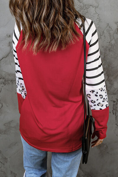 Heart Striped Ladies Raglan Sleeve T-Shirt - Premium Ladies Long-sleeve -  Follower Of Faith Apparel heart tee, Ladies long sleeve, Ladies Long Sleeve Tee, ladies raglan tee, new, new arrival, new arrivals, Ship From Overseas, striped heart tee, SYNZ, Valentine's Day Picks, Valentines day, Valentines picks Shop our Christian T-Shirts & Apparel