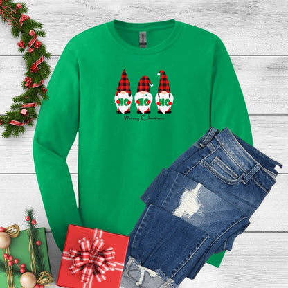 Ho Ho Ho Merry Christmas Ladies Long Sleeve Tee - Premium Long-sleeve -  Follower Of Faith Apparel Christmas apparel, Crew neck, Gnomes Christmas tee, Ho Ho Ho gnomes, Ho Ho Ho t shirt, Holiday apparel, Ladies long sleeve tee, Long sleeve Christmas shirt, Long Sleeves, Regular fit Shop our Christian T-Shirts & Apparel