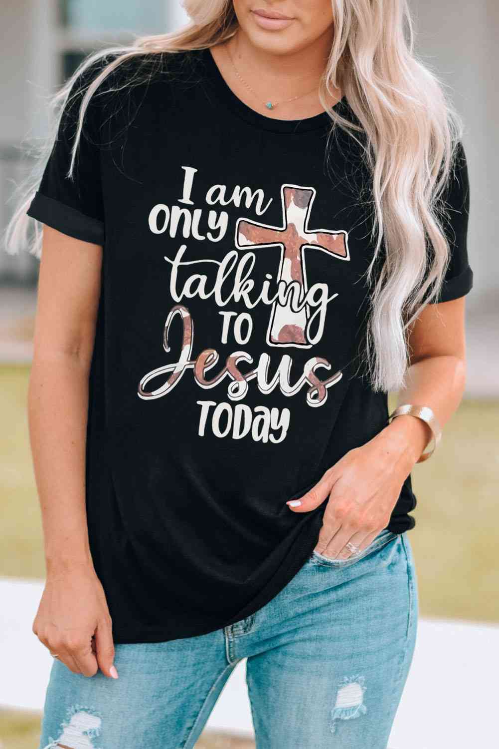 I Am Only Talking To Jesus Today Ladies T-Shirt - Premium Ladies T-Shirt -  Follower Of Faith Apparel Bible verse apparel, Bible verse t shirt, Bible verse t shirts, Faith, Faith t shirts, Faith t shirts for ladies, Faith t shirts for women, Fearless ladies short sleeve tee, Im only talking to jesus today tee, ladies Short sleeve, ladies Short Sleeve t shirt, Ship From Overseas, SYNZ Shop our Christian T-Shirts & Apparel