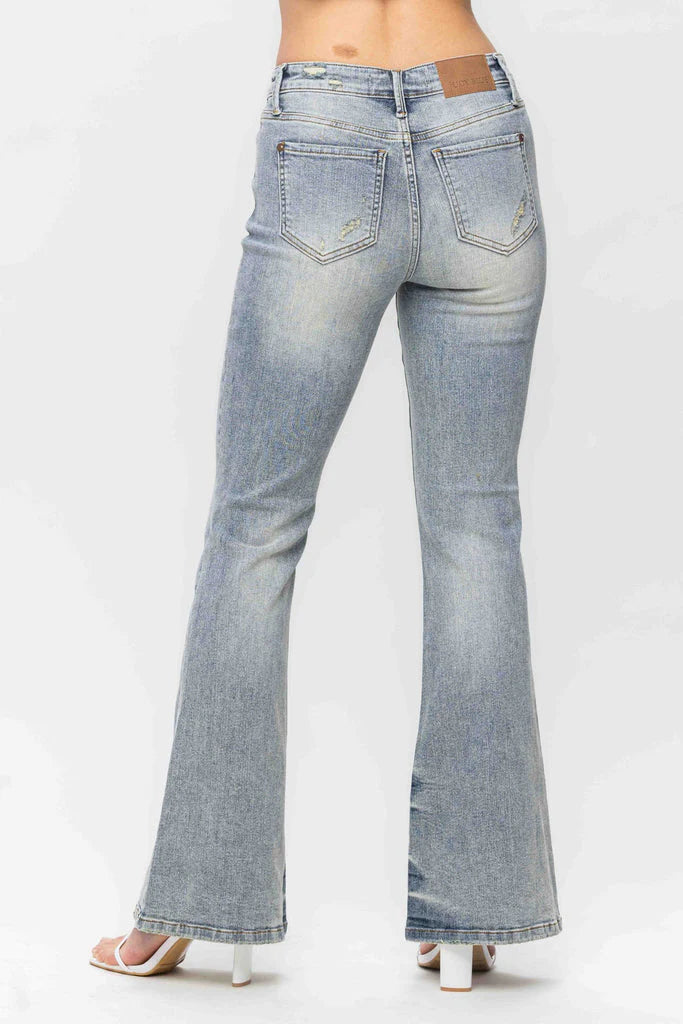 Judy Blue Full Size High Waist Flare Jeans Ladies jeans Follower Of Faith Apparel