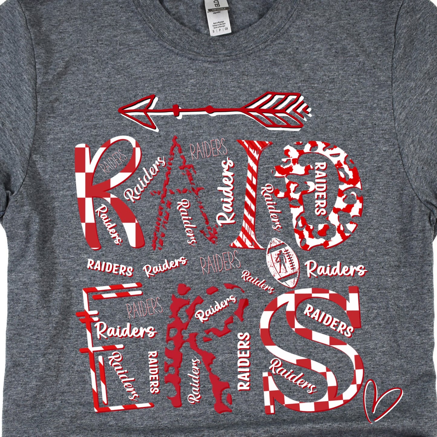 Winnsboro Raider Crazy Lettered Design T-Shirt - Follower Of Faith Apparel 