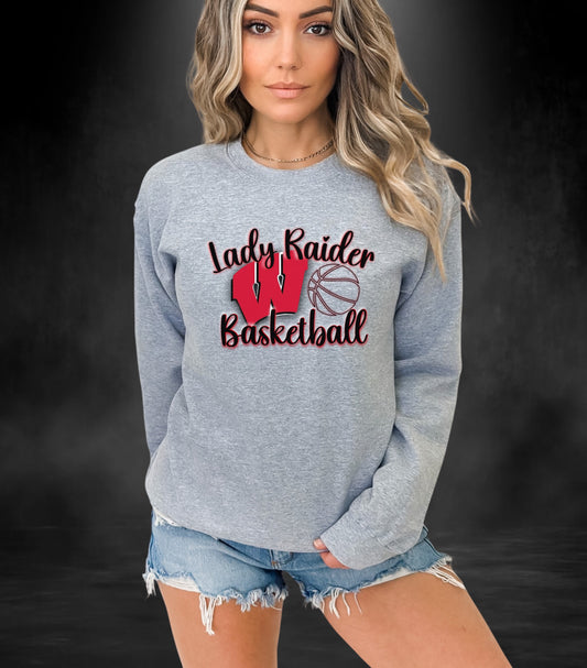 Winnsboro Lady Raider Logo Basketball Sweatshirt - Premium Sweatshirt -  Follower Of Faith Apparel Crew neck, DTG, Lady Raider basketball, Lady Raider fan apparel, Lady Raider fans sweatshirt, Lady Raiders Basketball, Lady Raiders Sweatshirts, Men's Clothing, Neck Labels, Regular fit, Sports t shirts for Winnsboro texas, Sweatshirts, TikTok, Unisex, Winnsboro lady Raider basketball sweatshirt, Winnsboro raiders, Winnsboro Texas ladies basketball, Women's Clothing Shop our Christian T-Shirts & Apparel