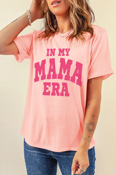 IN MY MAMA ERA Round Neck T-Shirt - Premium Ladies T-Shirt -  Follower Of Faith ApparelIn my moms era, Ladies short sleeve t shirt, Mom, Mom clothing, Mom life, Ship From Overseas, Shipping delay February 8 - February 16, SYNZ Shop our Christian T-Shirts & Apparel