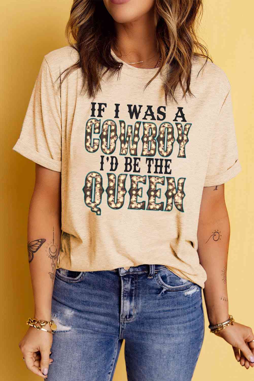 If I Was A Cowboy I’d Be The Queen Ladies Short Sleeve Tee - Premium Ladies Short Sleeve T-Shirt -  Follower Of Faith Apparel Christian cowgirl shirts, Christian cowgirl t shirts, Cowgirl apparel, Cowgirl comfy apparel, cowgirl life, Cowgirl Life t shirt, Cowgirl life t shirts, Cowgirl t shirts, Cowgirl tees, If i was a cowboy I’d be the queen Tee, Ship From Overseas, SYNZ, T shirts for cowgirls Shop our Christian T-Shirts & Apparel