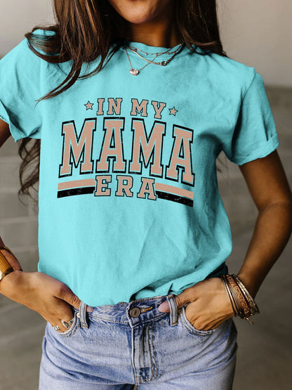 Full Size Letter Graphic Round Neck Short Sleeve T-Shirt - Premium Ladies T-Shirt -  Follower Of Faith Apparel boy mom tees, Girl mom tees, In my mama era, Mama apparel, Mama era, Mama tee, Mom era tee, mom mama apparel, mom tees, mothers day gift, Mothers day tshirt, new arrival, new arrivals, S.J.F.S, Sale, Ship From Overseas, Shirts for mom Shop our Christian T-Shirts & Apparel