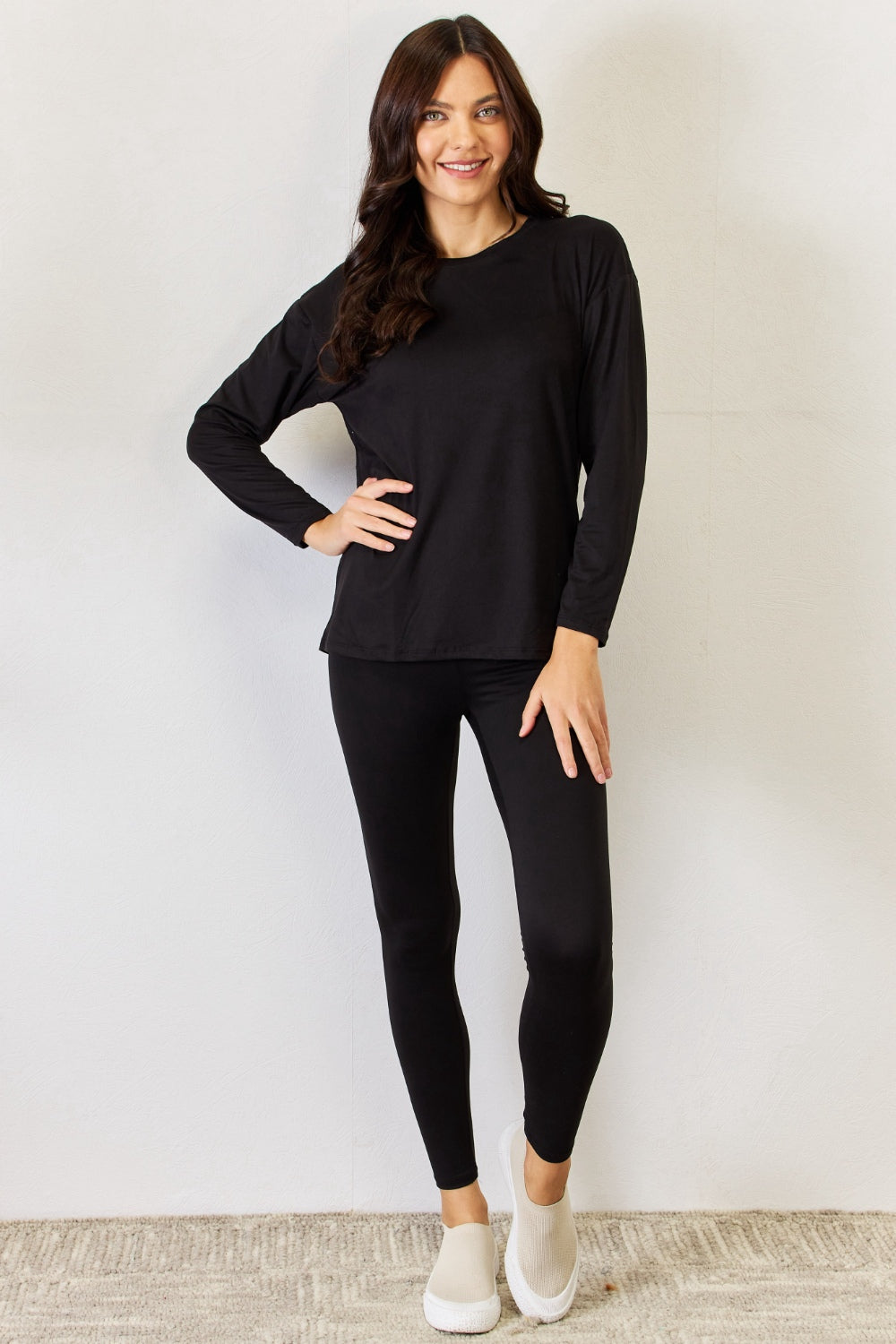 JULIA Long Sleeve T-Shirt and Leggings Set - Premium Ladies sets -  Follower Of Faith Apparel Active wear, Active wear shorts, Athletic shorts, Fast delivery, fast shipping, HUGE Sale, JULIA, new arrival, new arrivals, Running shorts, Sale, Ship from USA Shop our Christian T-Shirts & Apparel