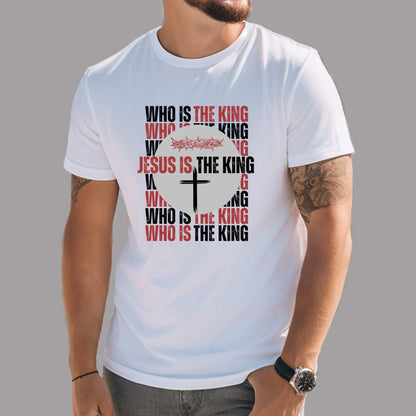 Jesus Is The King Men’s T-Shirt - Premium Men's T-Shirt -  Follower Of Faith Apparel Bible verse t shirts, Crew neck, Faith based tee, Faith tees for men, Jesus is king tee, Mens christian t shirt, Mens clothing, Men’s Christian apparel, Men’s Christian T-Shirt, Neck Labels, Regular fit, T-shirts, Unisex Shop our Christian T-Shirts & Apparel