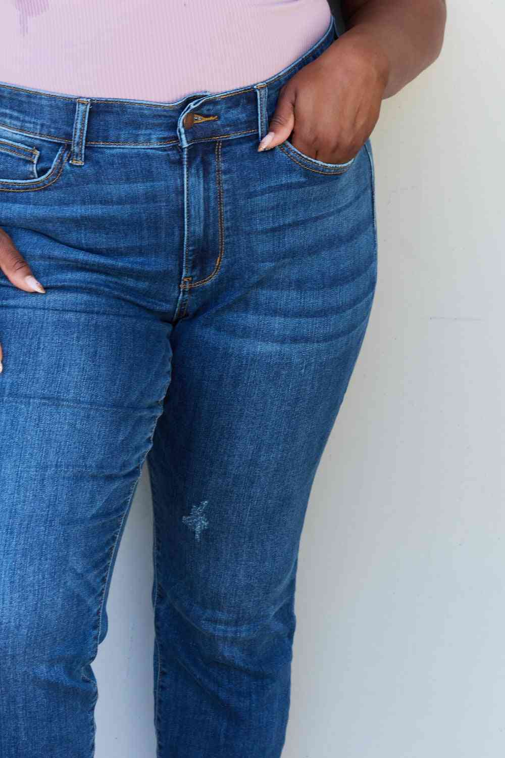 Judy Blue Aila Short Full Size Mid Rise Cropped Relax Fit Jeans - Premium Jeans -  Follower Of Faith Apparel Black Friday, denim jeans, Judy Blue, Judy blue aila short jeans, midrise, Ship from USA Shop our Christian T-Shirts & Apparel