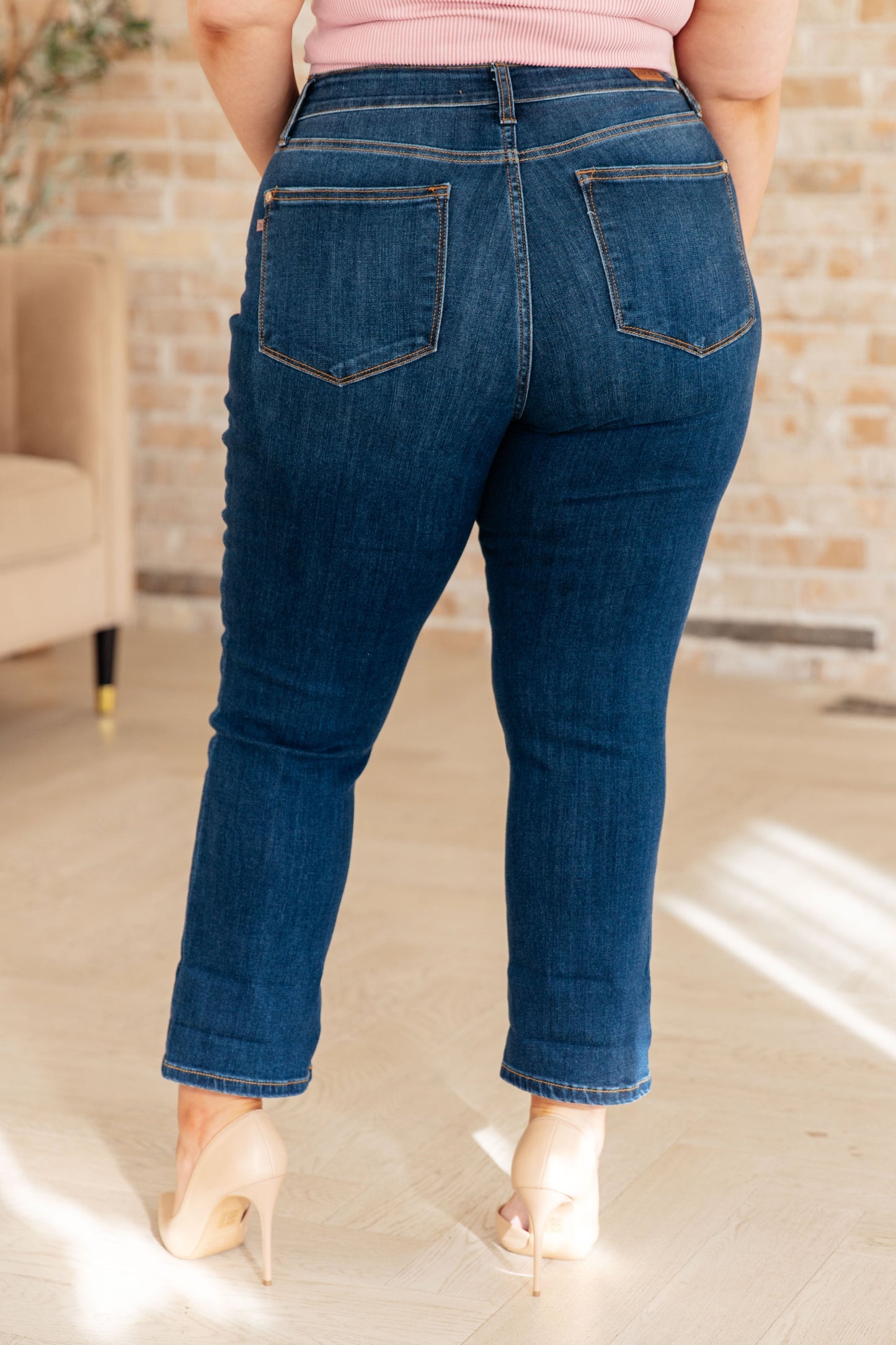 Judy Blue Bette Mid Rise Vintage Cuffed Skinny Capri - Premium Ladies jeans -  Follower Of Faith Apparel 0/24, 1-31-2024, 1/25, 11/30, 13/31, 14W, 15/32, 16W, 18W, 2-15-2024, 2-20-2024, 2-22-2024, 2-23-2024, 20W, 22W, 24W, 3-14-2024, 3-15-2024, 3-21-2024, 3-29-2024, 3/26, 5/27, 7/28, 72115, 9/29, Bottoms, Denim, flatrate, JB Judy Blue, JB1-31-2024, JBAvailableNow, Judy Blue, Judy blue capri, Judy blue crop, Judy blue cuff, Ladies denim, Ladies Jeans, Sale Shop our Christian T-Shirts & Apparel