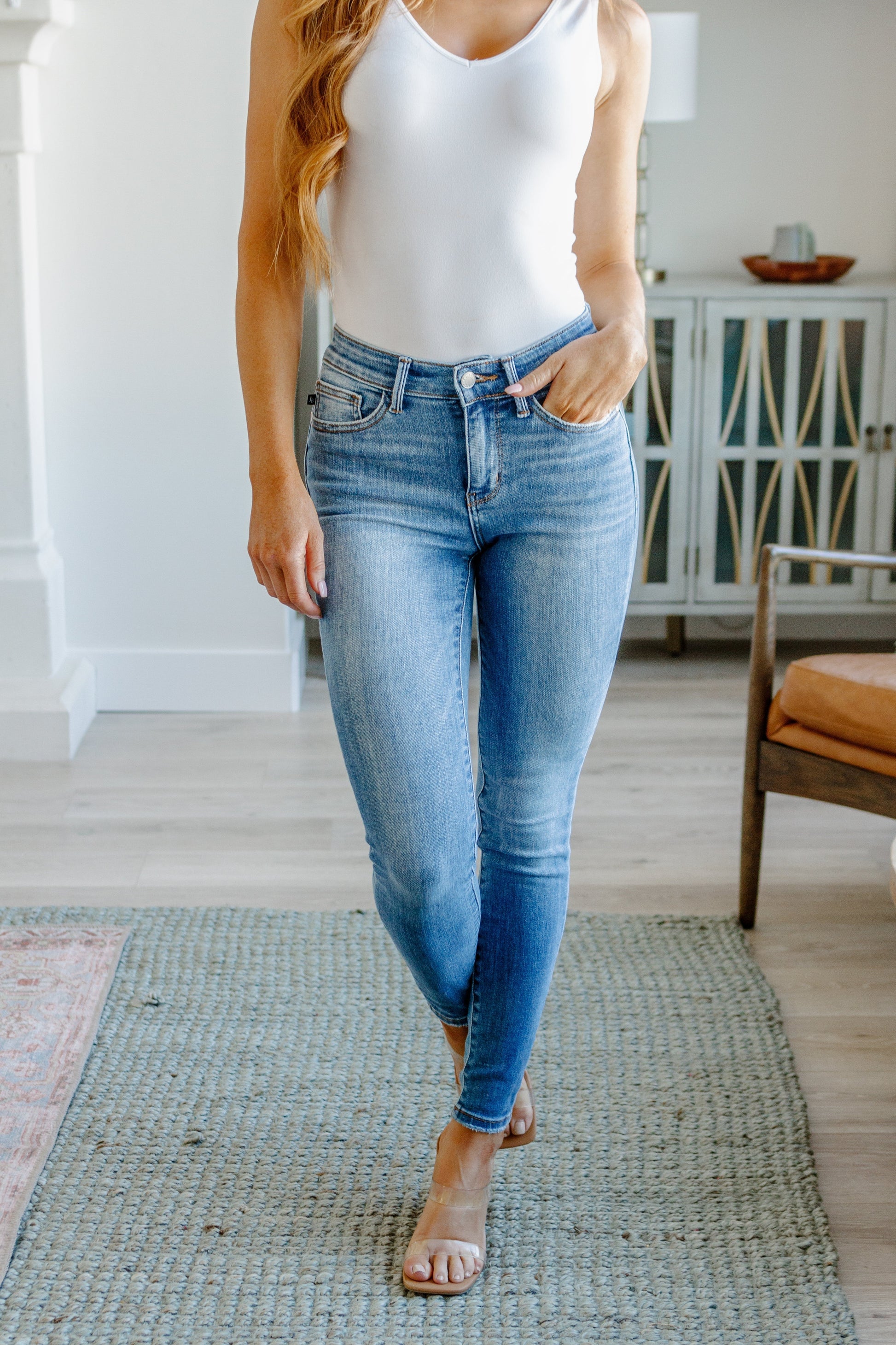 Judy Blue Catherine Mid Rise Vintage Skinny Jeans - Premium Womens -  Follower Of Faith Apparel 0/24, 1/25, 11/30, 13/31, 14W, 15/32, 16W, 18W, 20W, 22W, 24W, 3/26, 5/27, 7-12-2023, 7-25-2023, 7/28, 9/29, ASF8-15-2023, ASFWINTER23, Ave Marketplace, Bottoms, D23, Denim, flatrate, JB7-12-2023, JBAvailableNow, Judy Blue, winter23 Shop our Christian T-Shirts & Apparel