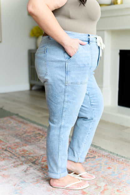 Judy Blue Cooper High Rise Vintage Denim Jogger - Premium Ladies jeans -  Follower Of Faith Apparel 0/24, 1/25, 11/30, 13/31, 14W, 15/32, 16W, 18W, 20W, 22W, 24W, 3/26, 4-9-2024, 5-2-2024, 5/27, 7/28, 88691, 9/29, Bottoms, Denim, JB Judy Blue, JB3-20-2024, JBAvailableNow, Jeans, Joggers, Judy Blue, Judy blue joggers, Judy blue vintage denim jogger, Judy blue vintage joggers, Ladies Jeans, new, new arrival, new arrivals, Sale, Womens denim joggers, womens jeans Shop our Christian T-Shirts & Apparel