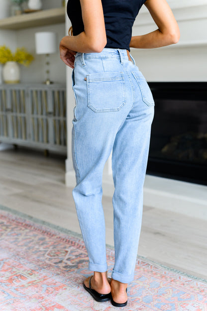 Judy Blue Cooper High Rise Vintage Denim Jogger - Premium Ladies jeans -  Follower Of Faith Apparel 0/24, 1/25, 11/30, 13/31, 14W, 15/32, 16W, 18W, 20W, 22W, 24W, 3/26, 4-9-2024, 5-2-2024, 5/27, 7/28, 88691, 9/29, Bottoms, Denim, JB Judy Blue, JB3-20-2024, JBAvailableNow, Jeans, Joggers, Judy Blue, Judy blue joggers, Judy blue vintage denim jogger, Judy blue vintage joggers, Ladies Jeans, new, new arrival, new arrivals, Sale, Womens denim joggers, womens jeans Shop our Christian T-Shirts & Apparel