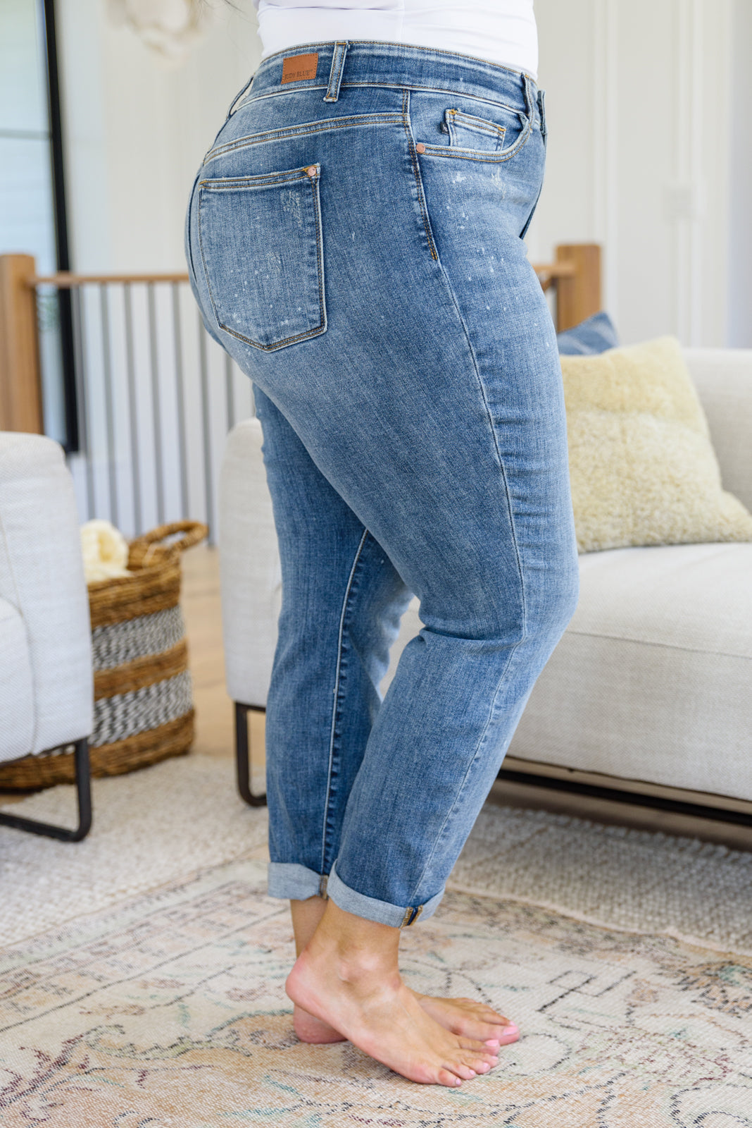 Judy Blue Corey Hi Rise Bleach Splash Boyfriend Jeans - Premium Womens -  Follower Of Faith Apparel 0/24, 1/25, 11/30, 13/31, 14W, 15/32, 16W, 18W, 20W, 22W, 24W, 3/26, 5/27, 7/28, 9-22-2022, 9/29, ASFWINTER23, Ave Marketplace, Bottoms, D23, Denim, Final Few Friday, flatrate, JBAvailableNow, Judy Blue, winter23 Shop our Christian T-Shirts & Apparel