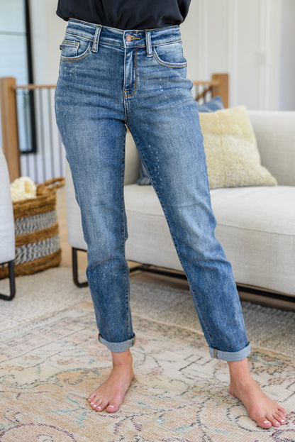 Judy Blue Corey Hi Rise Bleach Splash Boyfriend Jeans - Premium Womens -  Follower Of Faith Apparel 0/24, 1/25, 11/30, 13/31, 14W, 15/32, 16W, 18W, 20W, 22W, 24W, 3/26, 5/27, 7/28, 9-22-2022, 9/29, ASFWINTER23, Ave Marketplace, Bottoms, D23, Denim, Final Few Friday, flatrate, JBAvailableNow, Judy Blue, winter23 Shop our Christian T-Shirts & Apparel