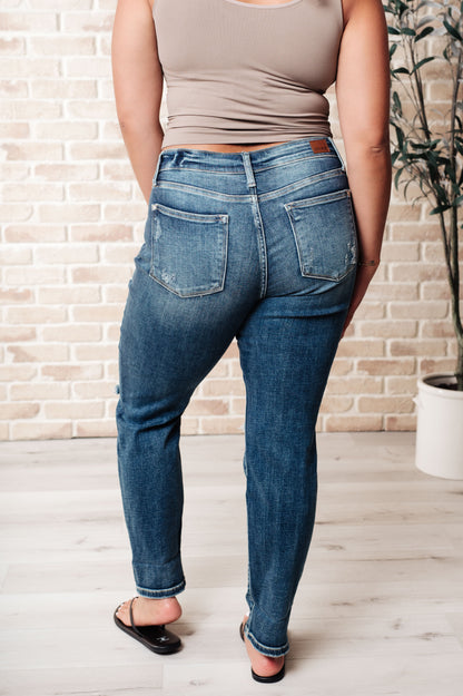 Danny Mid Rise Cuffed Destroyed Boyfriend Jeans - Premium Ladies jeans -  Follower Of Faith Apparel 0/24, 1/25, 10-3-2023, 11/30, 13/31, 14W, 15/32, 16W, 18W, 20W, 22W, 24W, 3/26, 5/27, 7/28, 9-13-2023, 9-28-2023, 9/29, Bottoms, Denim, flatrate, JB6-19-2024, JB9-13-2023, JBAvailableNow, Jeans, Judy Blue, Restocks Shop our Christian T-Shirts & Apparel