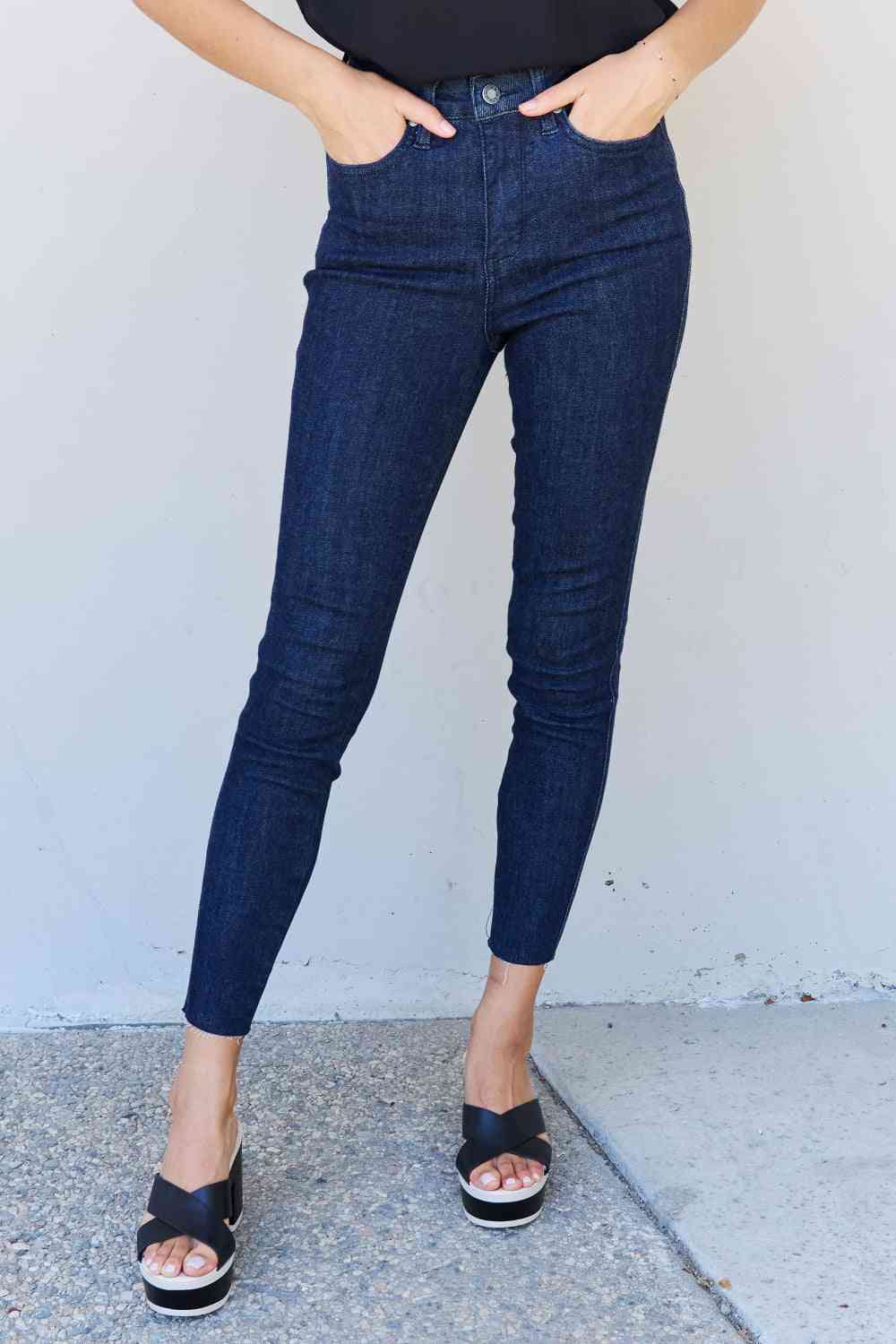 Judy Blue Esme Full Size Tummy Control High Waist Skinny Jeans - Premium Jeans -  Follower Of Faith Apparel Black Friday, denim jeans, Judy Blue, Judy Blue Jeans, Ship from USA Shop our Christian T-Shirts & Apparel