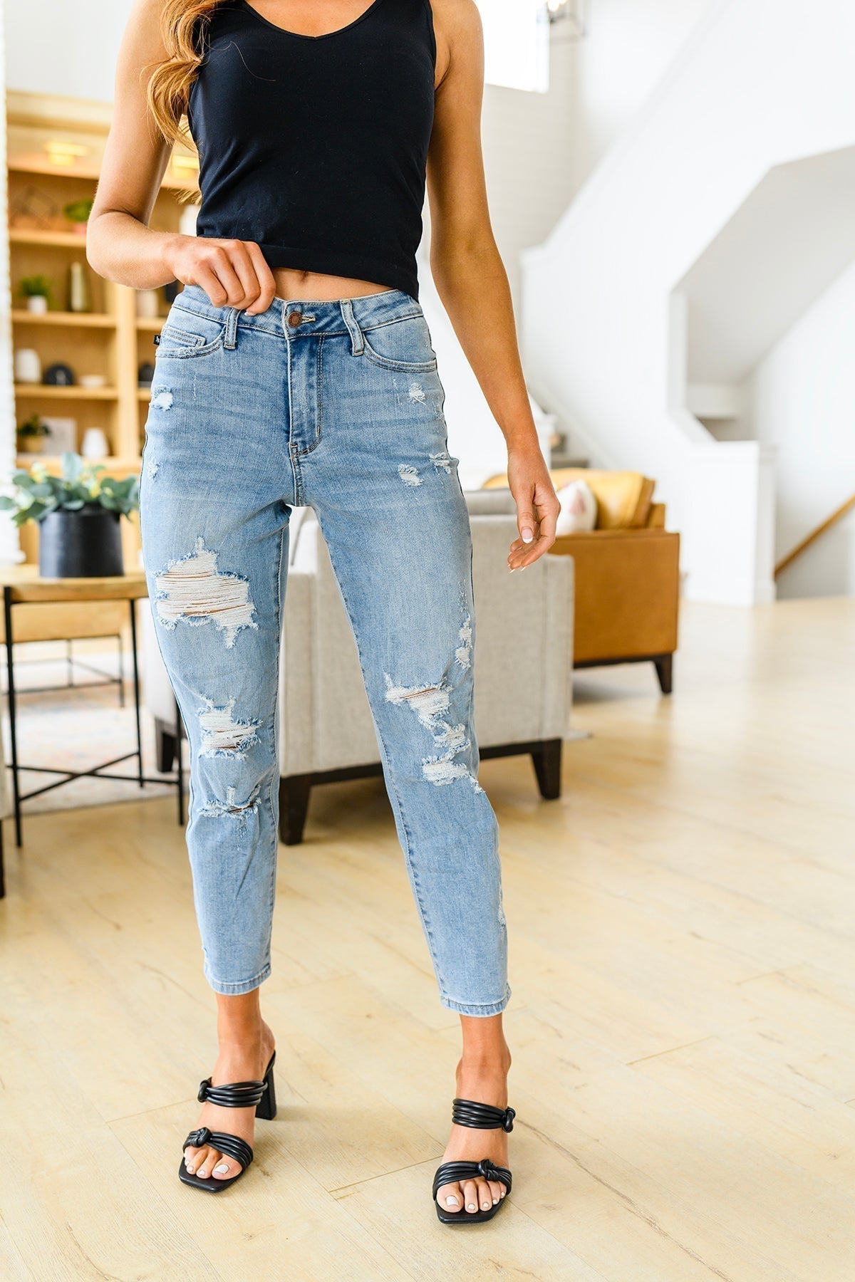 Judy Blue Florence High Waist Destroyed Boyfriend Jeans - Premium Womens -  Follower Of Faith Apparel 0/24, 1/25, 11/30, 13/31, 14W, 15/32, 16W, 18W, 20W, 22W, 24W, 3/26, 5/27, 6-28-2022, 7/28, 9/29, ASFWINTER23, Ave Marketplace, Bottoms, D23, Denim, Final Few Friday, flatrate, JBAvailableNow, Judy Blue, winter23 Shop our Christian T-Shirts & Apparel