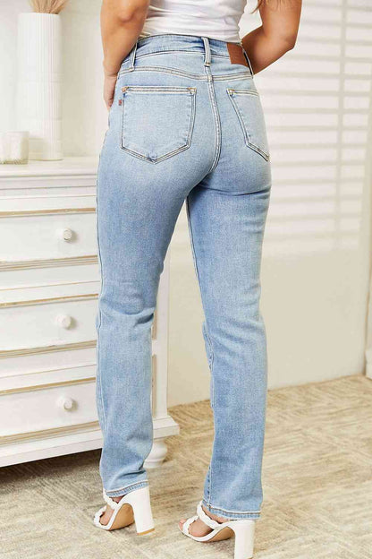 Judy Blue Full Size High Waist Jeans - Premium Jeans -  Follower Of Faith Apparel best seller Judy blue, denim jeans, high waisted jeans, Judy Blue, Judy blue high waisted, Judy Blue Jeans, light color jeans, Ship from USA Shop our Christian T-Shirts & Apparel