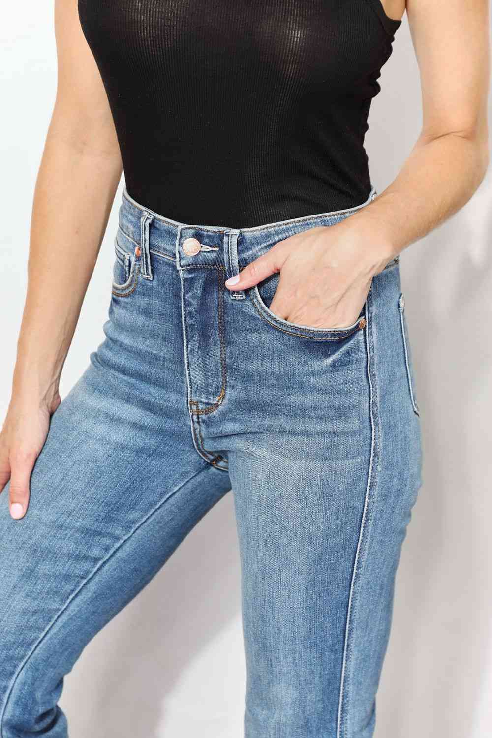 Judy Blue Full Size High Waist Jeans with Pockets - Premium Jeans -  Follower Of Faith Apparel 2 day delivery, high waist jeans, Judy Blue, Judy blue jeans, Ship from USA Shop our Christian T-Shirts & Apparel