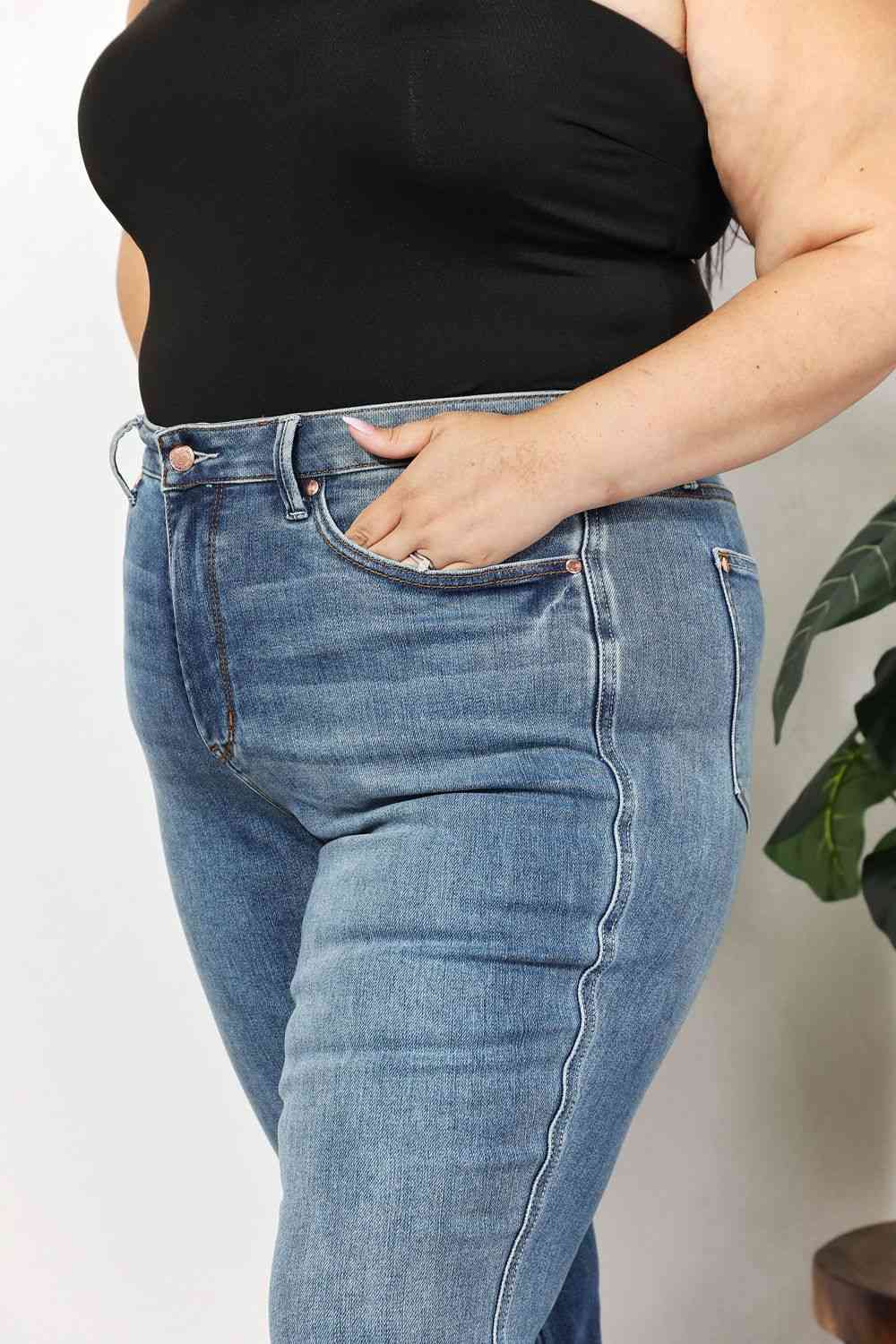 Judy Blue Full Size High Waist Jeans with Pockets - Premium Jeans -  Follower Of Faith Apparel 2 day delivery, high waist jeans, Judy Blue, Judy blue jeans, Ship from USA Shop our Christian T-Shirts & Apparel