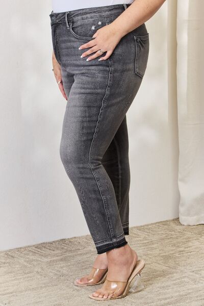 Judy Blue Full Size High Waist Tummy Control Release Hem Skinny Jeans - Premium Jeans -  Follower Of Faith Apparel 12/21/2023, Judy Blue, new, new arrival, new arrivals, newest arrival, Ship from USA Shop our Christian T-Shirts & Apparel