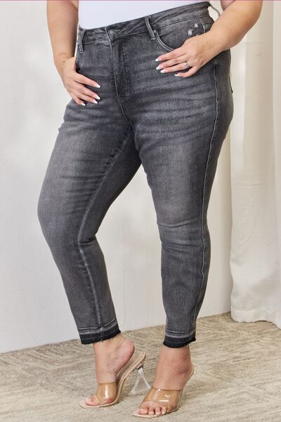 Judy Blue Full Size High Waist Tummy Control Release Hem Skinny Jeans - Premium Jeans -  Follower Of Faith Apparel 12/21/2023, Judy Blue, new, new arrival, new arrivals, newest arrival, Ship from USA Shop our Christian T-Shirts & Apparel