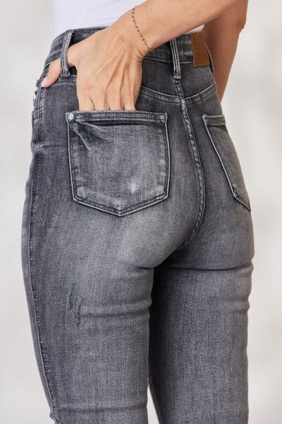 Judy Blue Full Size High Waist Tummy Control Release Hem Skinny Jeans - Premium Jeans -  Follower Of Faith Apparel 12/21/2023, Judy Blue, new, new arrival, new arrivals, newest arrival, Ship from USA Shop our Christian T-Shirts & Apparel